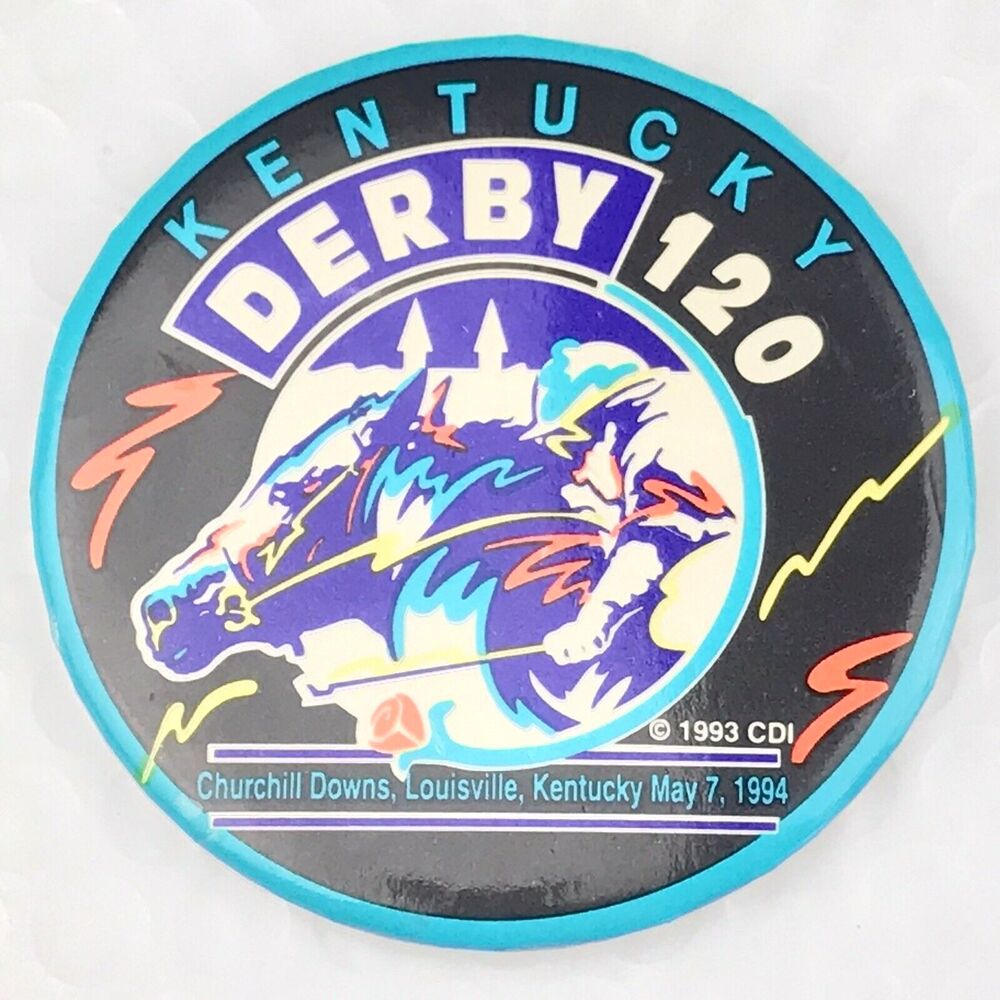 Kentucky Derby Pin Button Pinback Vintage 120th Running 1994